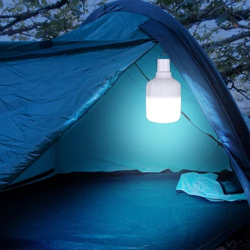 후크가 달린 휴대용 비상 LED 조명, USB 충전식 야외 텐트 랜턴 램프, 바베큐 낚시 캠핑 정원 조명 전구 4