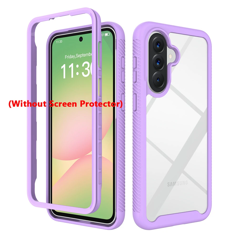 Hybrid Armor Shockproof Transparent Phone Case with TPU Plastic Frame