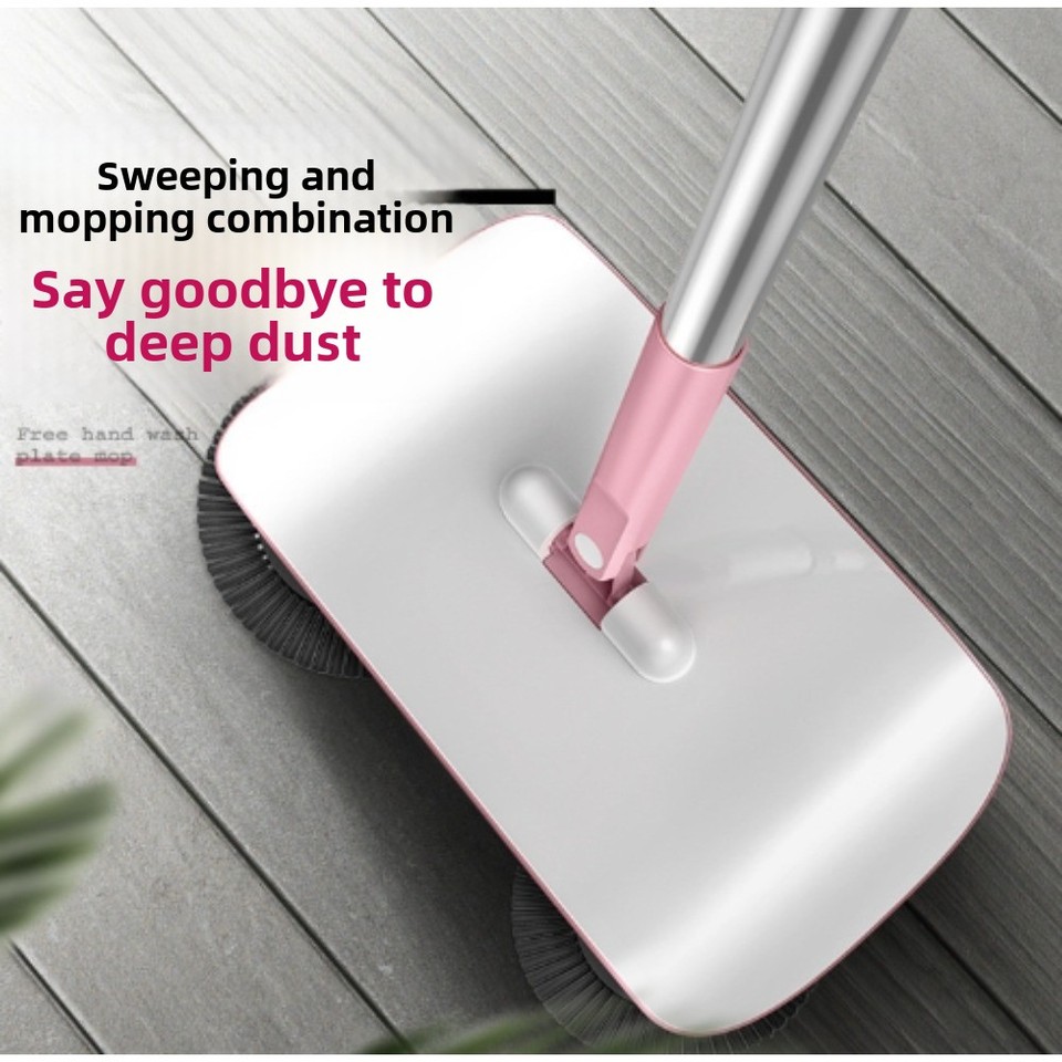 Combination of Broom and Mop Hand Push Type Scoop Household Broom and Dustpan Set Floor Magic Broom Home Cleaning Tools Sweeper