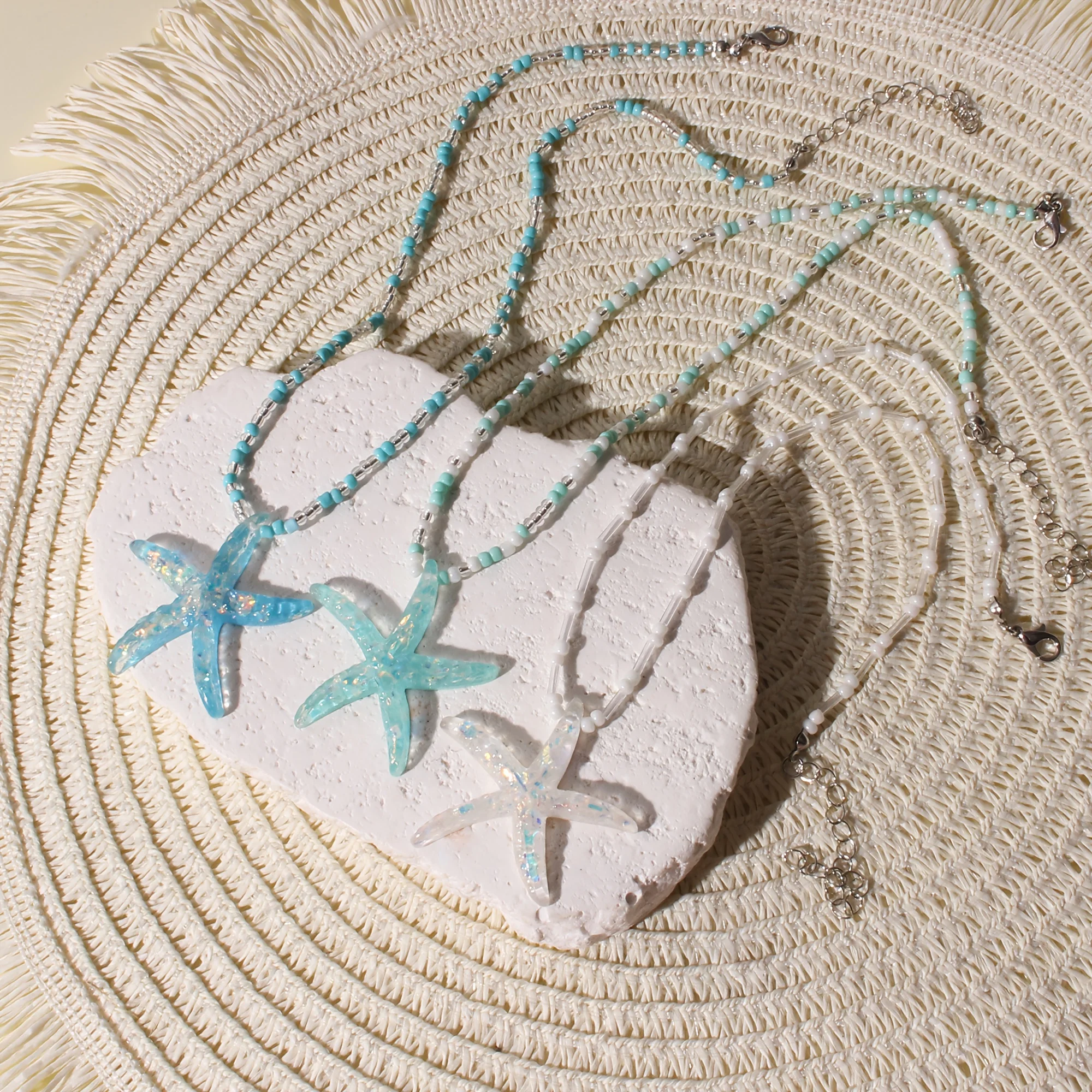 Glittering Lagoon Starfish Necklace Se45053b67f074c14ac8c2a6d356c9465Y