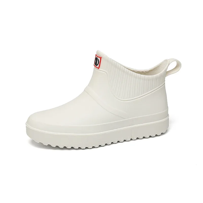 Rubber Shoes Women Waterproof Rain Boots Trend Ankle Galoshes Woman Casual Flats Working Couples Rainshoes Botas De Lluvia