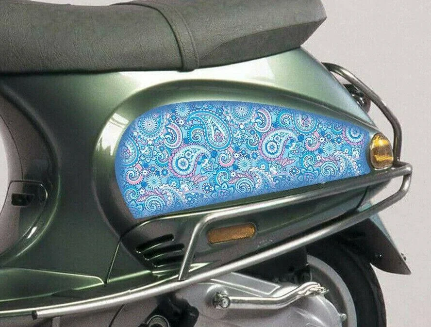 For Fits for vespa ET2 / ET4 scooter side panel stickers /decals 2pcs blue