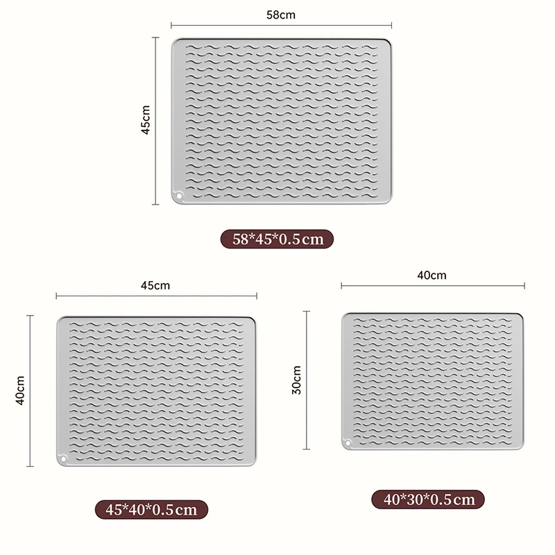 Tappetino per lavello - Tappetino in gomma TPR per lavello da cucina, posate e bicchieri - 31,8 x 26,7 cm - 1 pezzo (bianco) | Leroy Merlin