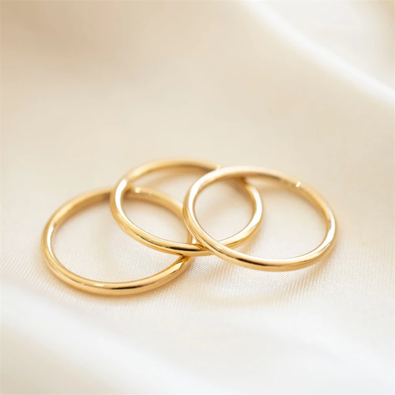 Minimalist Stackable Rings 14K Gold Filled Stacking Ring for Women