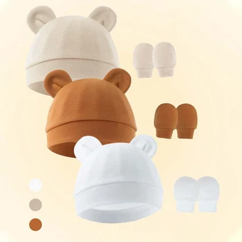 Baby Girl Hat Gloves Set 3