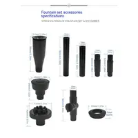 9Pcs Fountain Pump Nozzle Set Adjustable Height Waterfall Sprinkler Spray Heads For Garden Pool Pond Submersible Pump Accessory 2