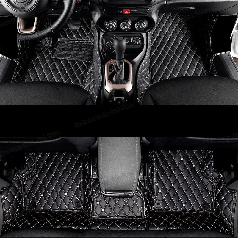 

leather car interior floor mats for jeep Renegade 2014 2015 2016 2017 2018 2019 2020 2021 accessories parts carpet cover