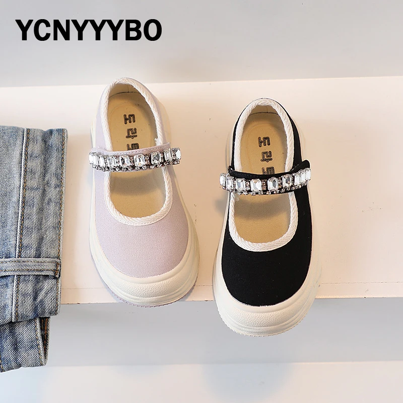 

Kids Casual Sneakers Children Brand Canvas Shoes Baby Girls Rhinestone Sport Sneakers Fashion Chunky Sneakers Trainers Autumn