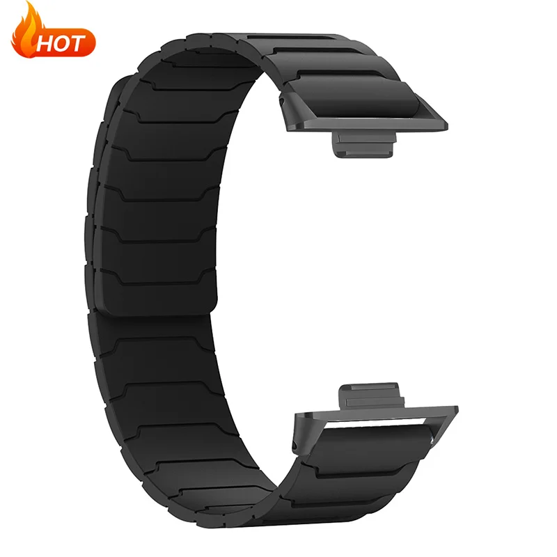 ตัวเลือกสินค้า สายซิลิโคนแม่เหล็กสำหรับ Mi Band 9 Pro 8 Pro รัดข้อมือระบายอากาศได้