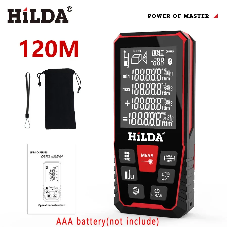 Télémètre laser HILDA 50M/100M/120M professionnel pour pêche - Mesure précise des distances