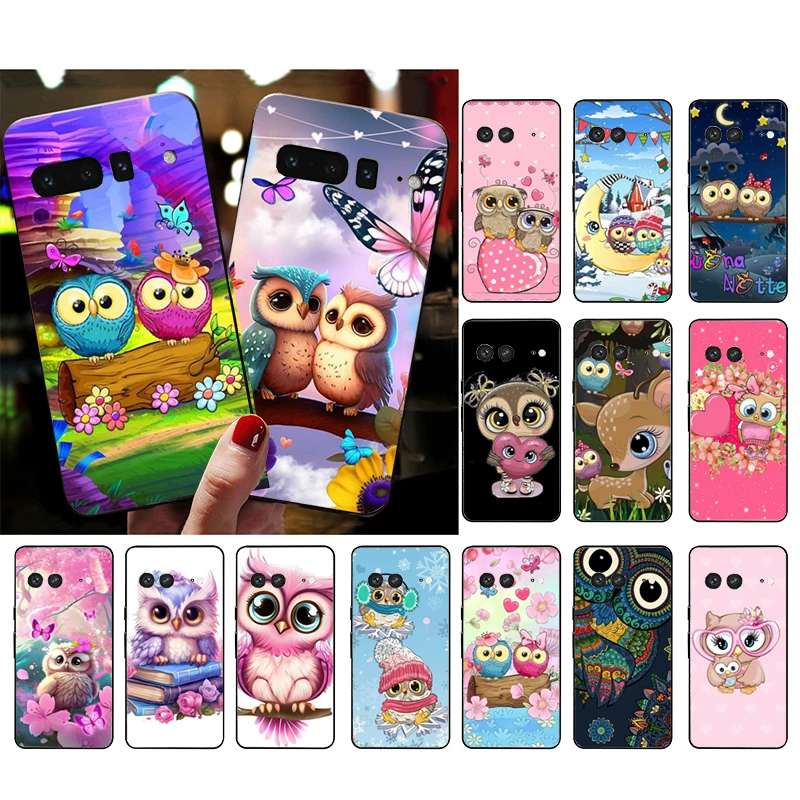 

Cartoon Owl Phone Case For Google Pixel 8 7 Pro 7A 7 6A 6 Pro 5A 4A 3A Pixel 4 XL Pixel 5 6 4 3 3A XL