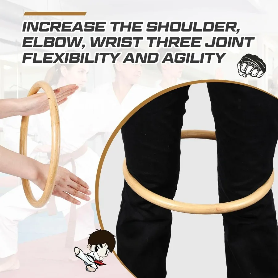 3 Pcs Kung Fu Ring Wing Chun 7, 9, 11 Inches Wing Chun Training Equipment for Training Kung Fu