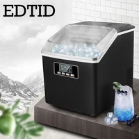 EDTID Commercial Automatic Ice Maker English panel 25kgs/24H Square shape Ice Cube Reservation Ice Making Machine Bar Cafe shop 2