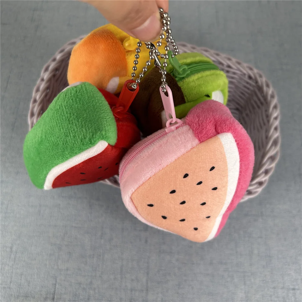 30개 동전 지갑 가방 플러시 장난감 9*7CM 혼합 색상 플러시 동전 가방