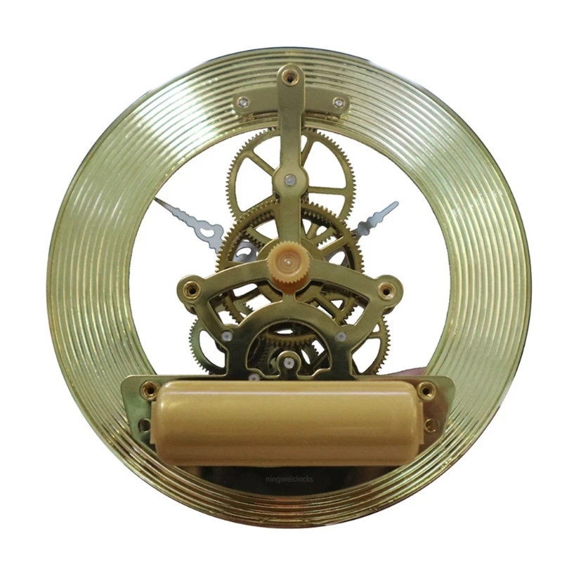 2025 Quiet Operate Quartzs Movement Clock Face 126mm Gold Trim Skeleton Gear Clock Head Insert Roman Numeral for Home