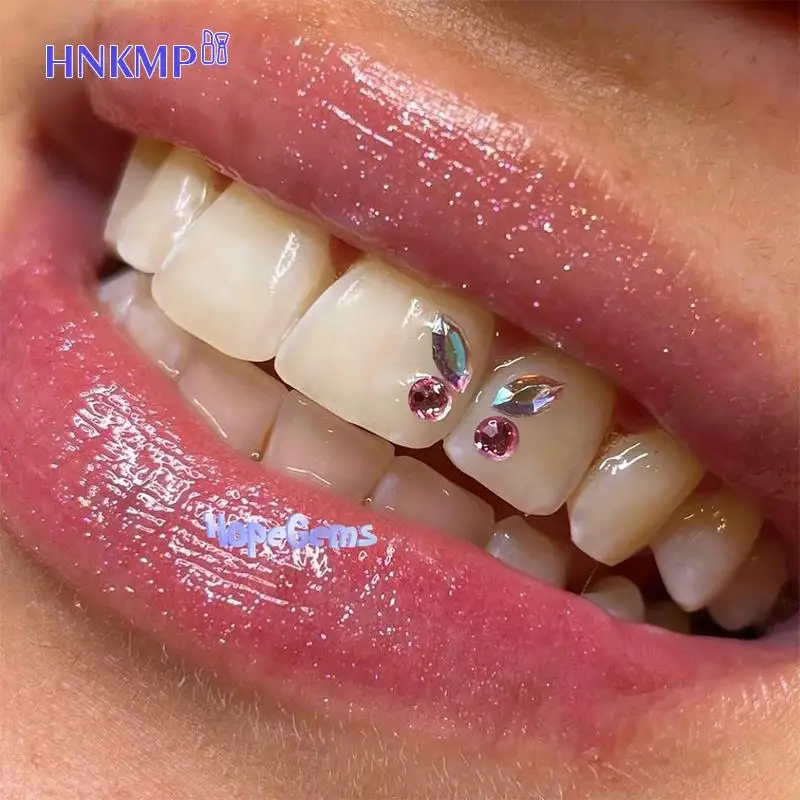 

4Pcs/Box Dental Tooth Gems Crystal Diamond Ornament Various Shapes Color Teeth Jewelry Denture Acrylic