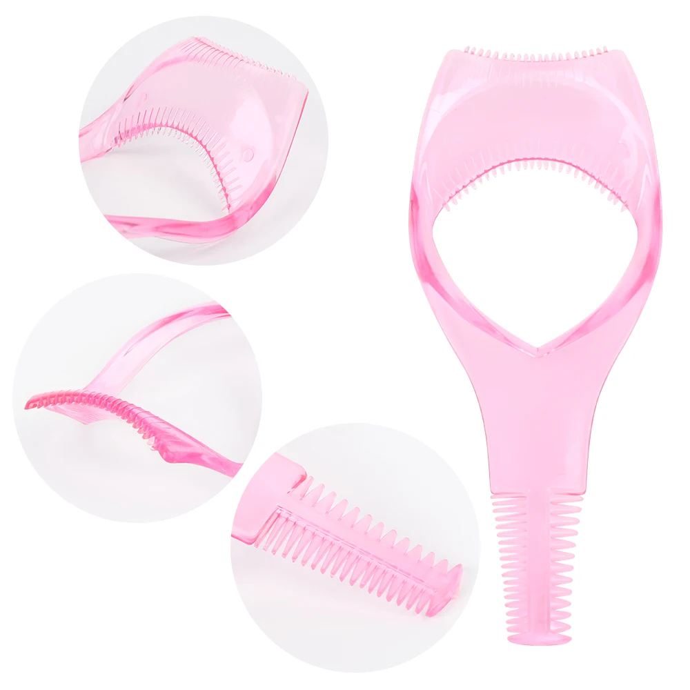 3 In 1 Mascara Stencils Shield Eyelash Brush Applicator Comb Eyelash Curling Guide Card Multifunction Beauty Eye Makeup Aid Tool makeup tools mascara applicator template eye makeup tools mascara applicator tool