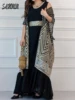 Spring Dubai O Neck Evening Dress Classy 2-pieces Exclusive Customized Muslim Plus Size Cocktail Formal Event Abaya Women Robe