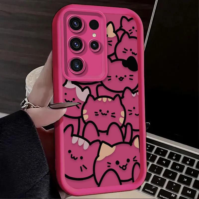 Cute Cat Cartoon Silicone Phone Case
