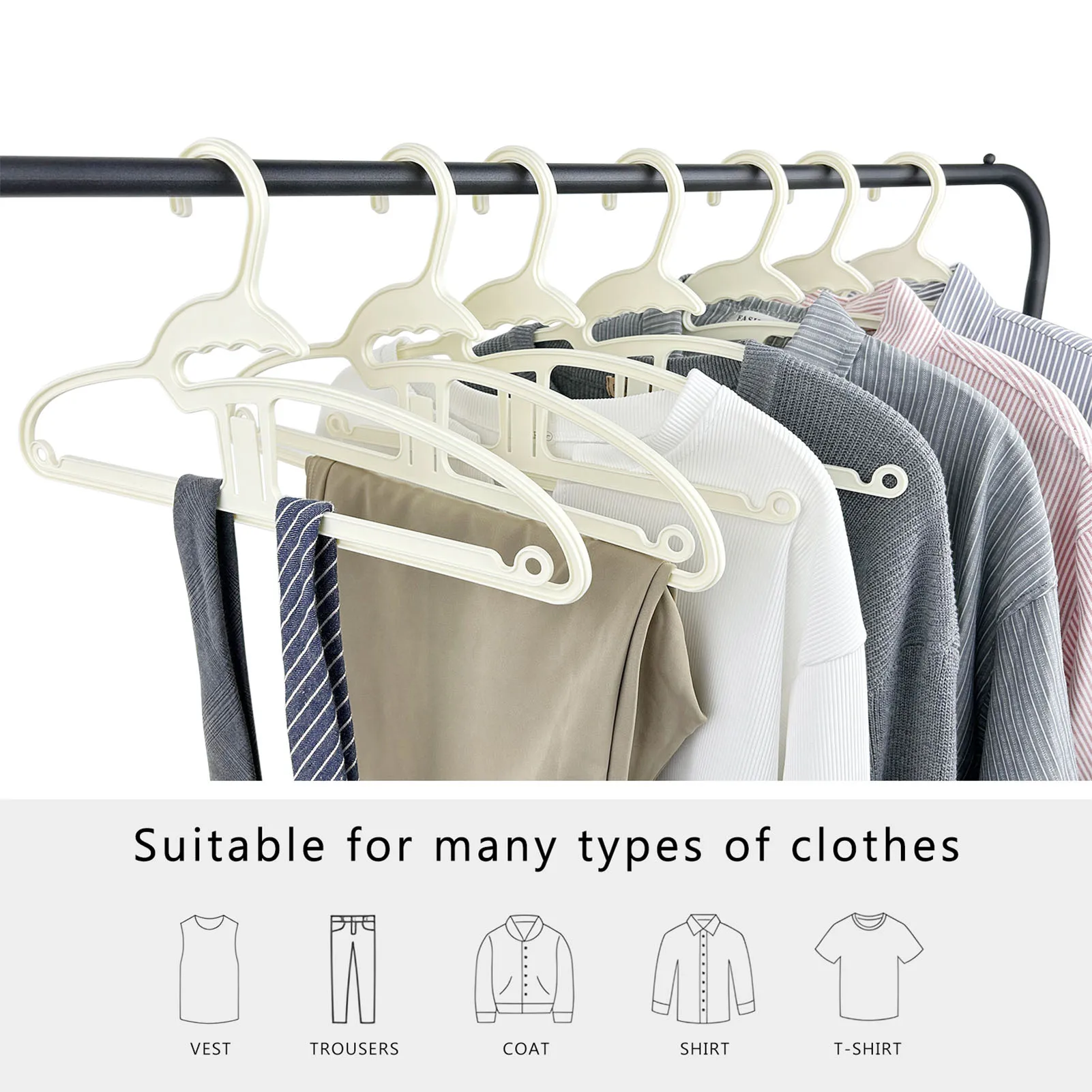

20pcs Heavy Duty Hangers for Closet Ultra Slim Durable Coat Hangers for Shirt Suit Pant Skirt Dress Home Durable Coat Hangers