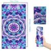 Microfiber Beach Towel Absorbent bath towel big Quick-drying sunscreen for Adults Travel Swimming Pool Purple Flower Pattern 5