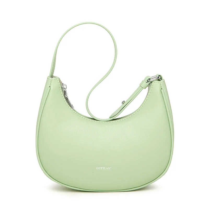 

Green Underarm Bag New Women's Bag One-Shoulder Cross-Body Crescent Bag Portable Leather Bag Handbag
