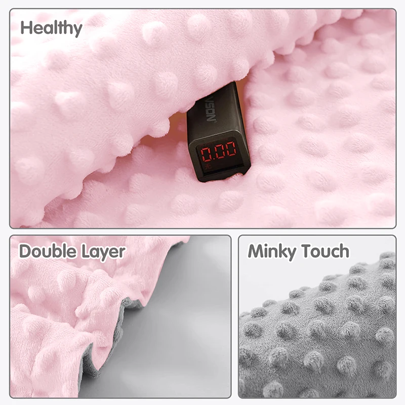Double Side Dotted Baby Soft Minky Dot Blanket Warm Fleece Stroller Cover Quilt Swaddling Bedding 5