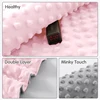 Double Side Dotted Baby Soft Minky Dot Blanket Warm Fleece Stroller Cover Quilt Swaddling Bedding 5