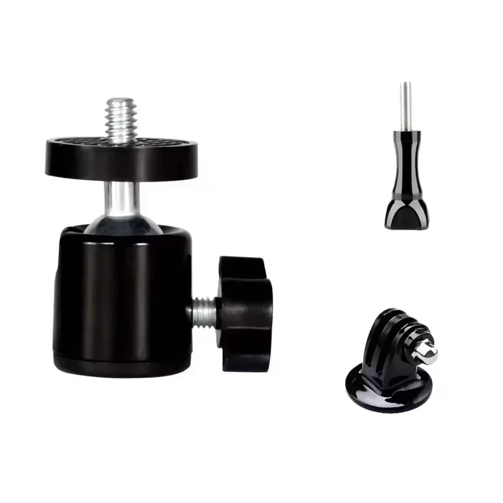 Mini Ball Head Screw Tripod Mount with Swivel Adjustment for Cameras and Accessories
