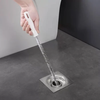 욕실 헤어 주방 하수구 싱크대 청소 브러시, 유연한 배수 클리너, 막힘 플러그 구멍 제거 도구, 파이프 준설 브러시, 1 개, 2 개