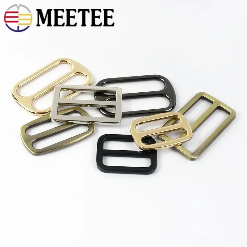 5Pcs Metal Ring Buckles for Bag Strap Webbing Belt Tri Glide Slider Rings Clasp Dog Collar Adjuster Hooks DIY Accessories