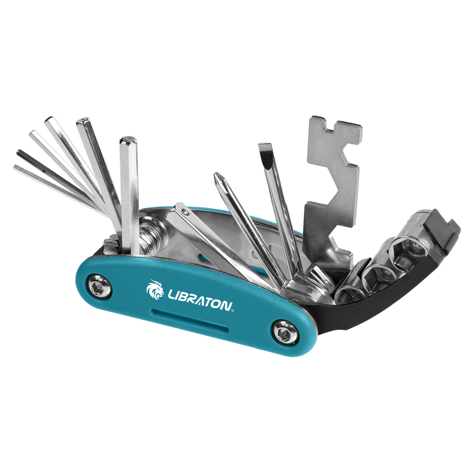 LIBRATON 16 in1 Mountain Bike Portable Multipurpose Wrench Mini Bicycle Repair Tools Motorcycle Multi Tool Screwdriver