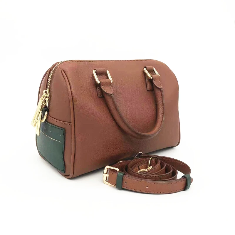 

High-quality Unisex PU Leather Boston Bag Large-capacity Luxury Trendy Handbag