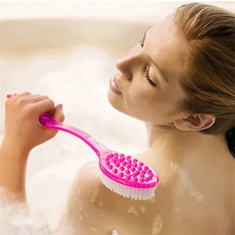 1pc Back Body Bath Shower Cleaning Brushes Bath Brush Long Handle Exfoliating Scrub Skin Massager Exfoliation Bathroom Brush 2