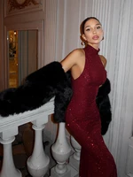 Partywear Dresses For Women Fashion Sexy Streetwear Solid Sleeveless Tank Sheath Hip Wrap Long Vestidos Robes Female Elegant