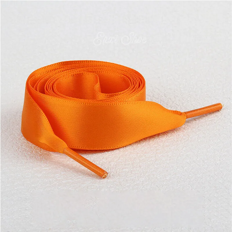 oeggeo Fashion ribbon Shoelaces 2cm wide 1.2m wide made of Fashionable Satin