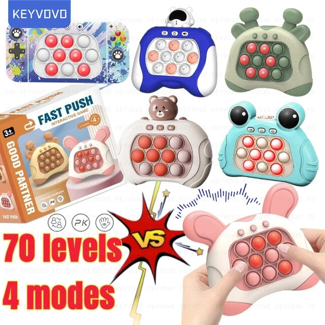 Quick Push Pop Game Controller, Electronic Pop Light Up Fast Push Handheld  Fidget Games for Kids Adults 