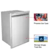 Built-in Outdoor Kitchen Trash Drawer W13.6XH26XD19 Inch Outdoor Kitchen Drawers Stainless Steel Flush Mount Roll Out Trash Draw 6
