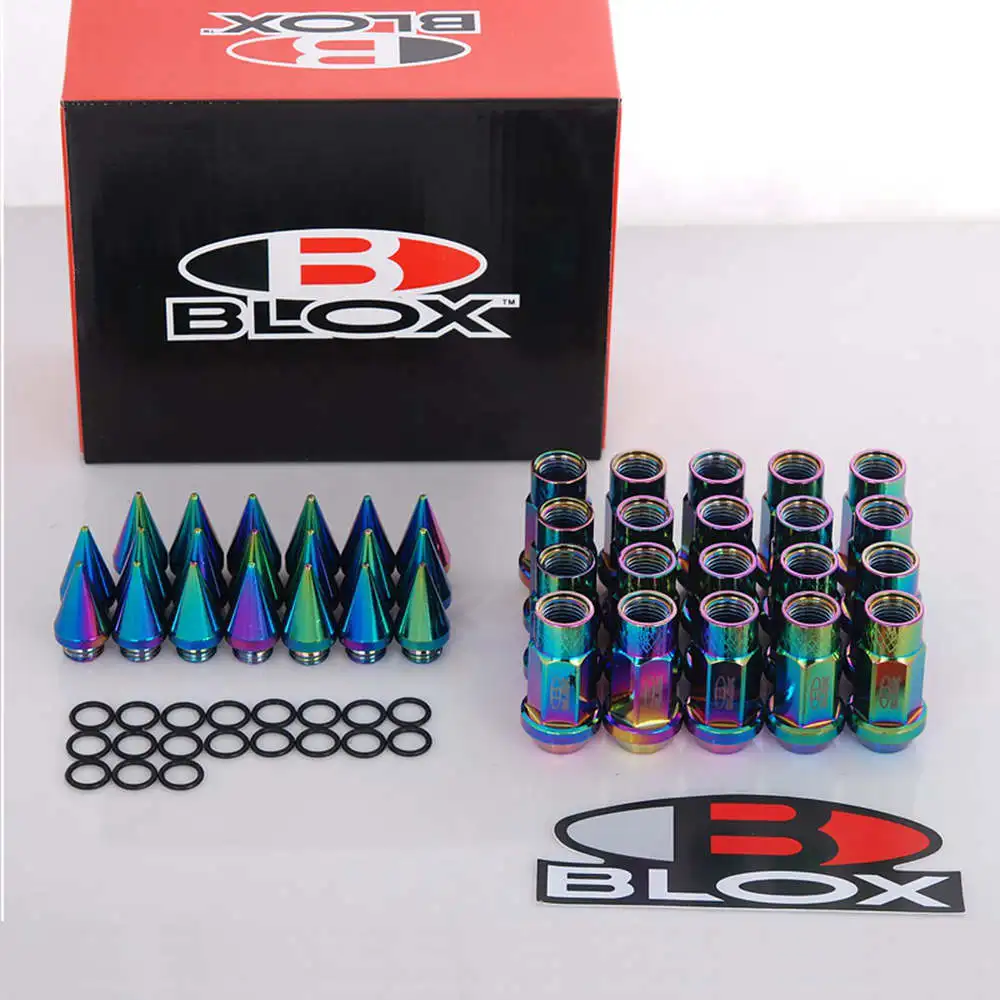 Wheel Lug Bolts 20PCS Blox 50MM M12x1.5 / M12x1.25 Aluminium Extended Tuner Wheels Rims Lug Nuts With Spike TK-BLOX750DJT