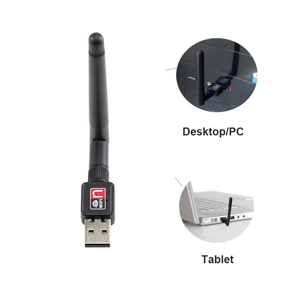 

USB Wi-Fi адаптер 802.11n/g/b, 150 Мбит/с, 2 дБи