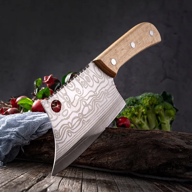 

Kitchen Knife Chef 5CR15 Fish knife Stainless Steel Damascus Drawing Gyuto Meat Cleaver Slicer Cook Tool