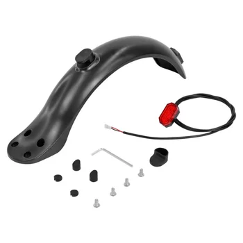 Parafango per scooter elettrico a 4 fori con fanale posteriore, viti e cappucci Parafango antispruzzo resistente all'usura per scooter elettrico da 8,5 pollici