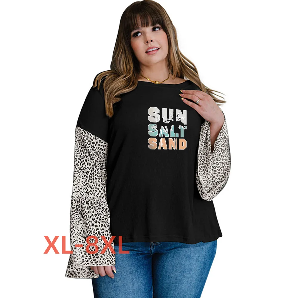 

Женская блузка с надписью размера плюс 4xl 5xl 6xl 7xl 8xl