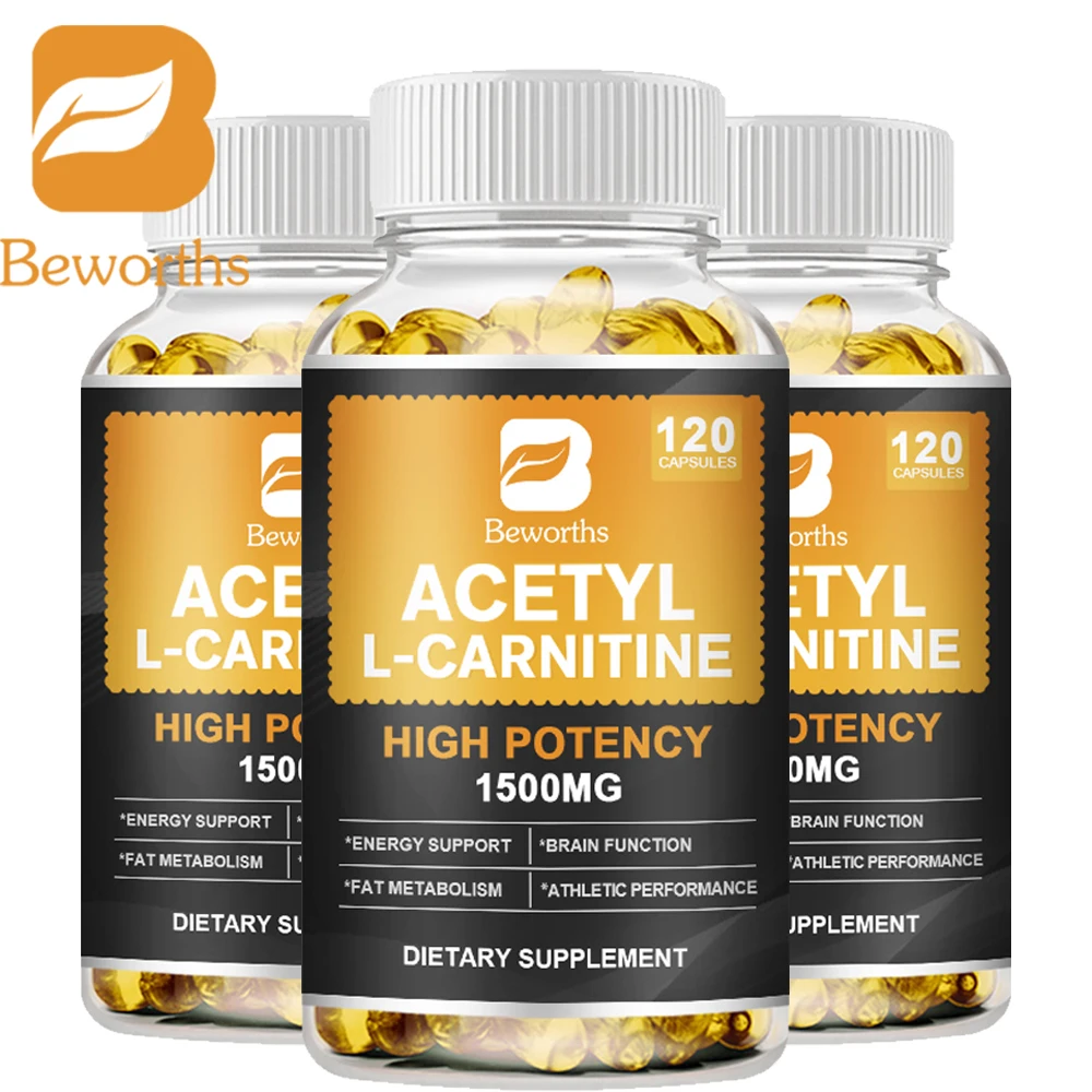 120PcsAcetylLCarnitineCapsulesSuperStrengthFatBurningProduct