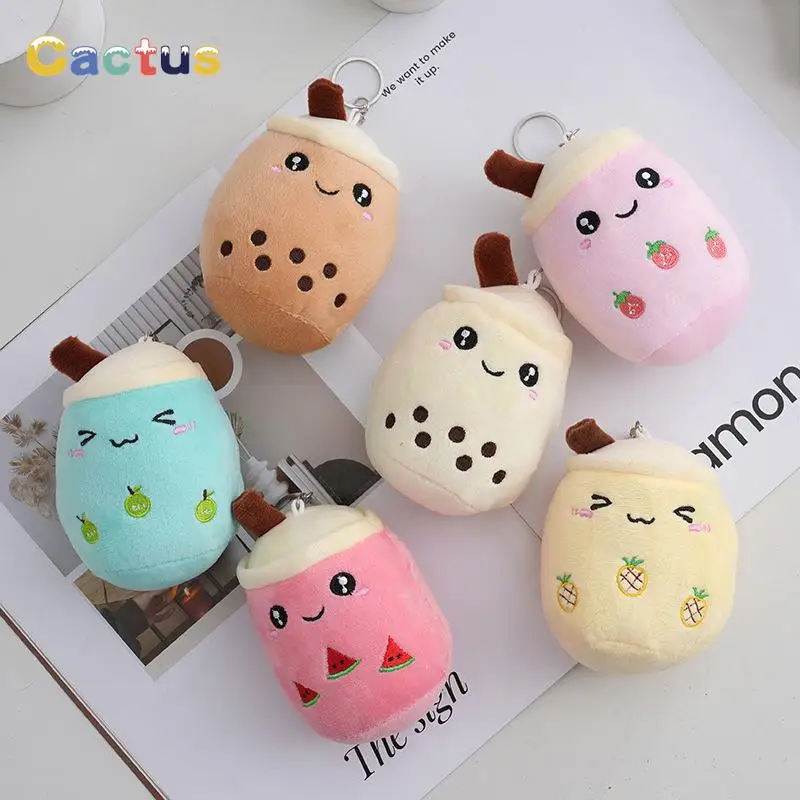 

12CM Bubble Tea Cup Plush Toys Kawaii Fruit Milk Tea Design Kids Stuffed Doll Soft Pillow Cushion Birthday Gift for Girl Friend