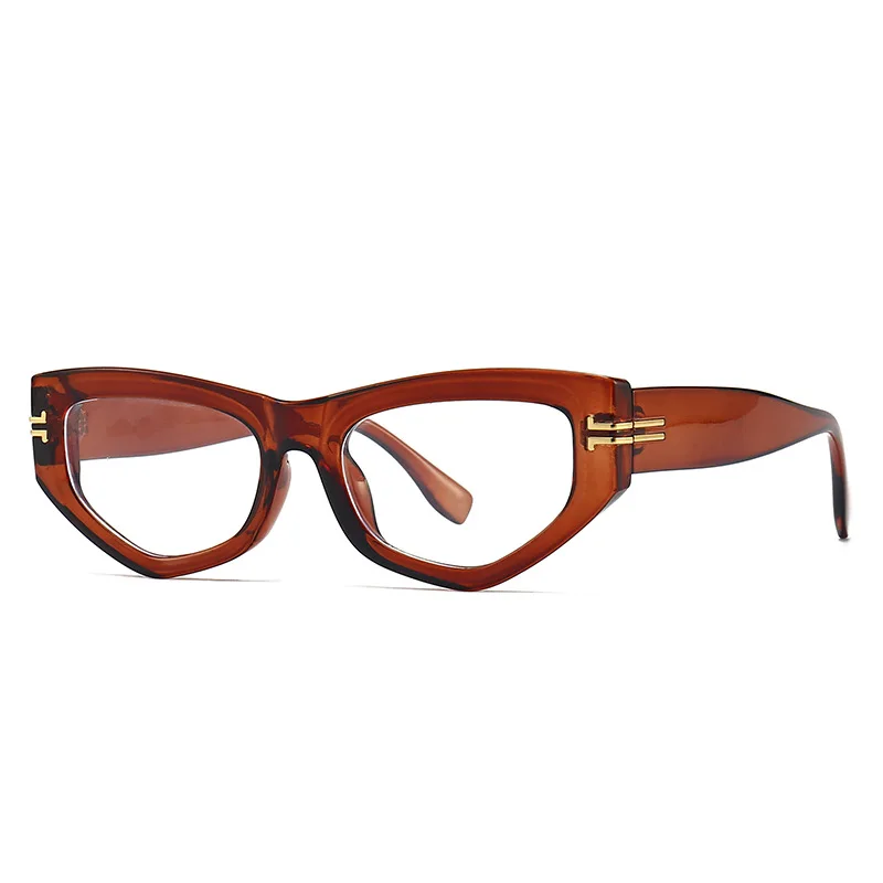 Vintage Irregular Cat Eye Women's Reading Glasses Luxury Designer Prescription Eyeglasses Frames Anti Blue Light Optical Glasses 4
