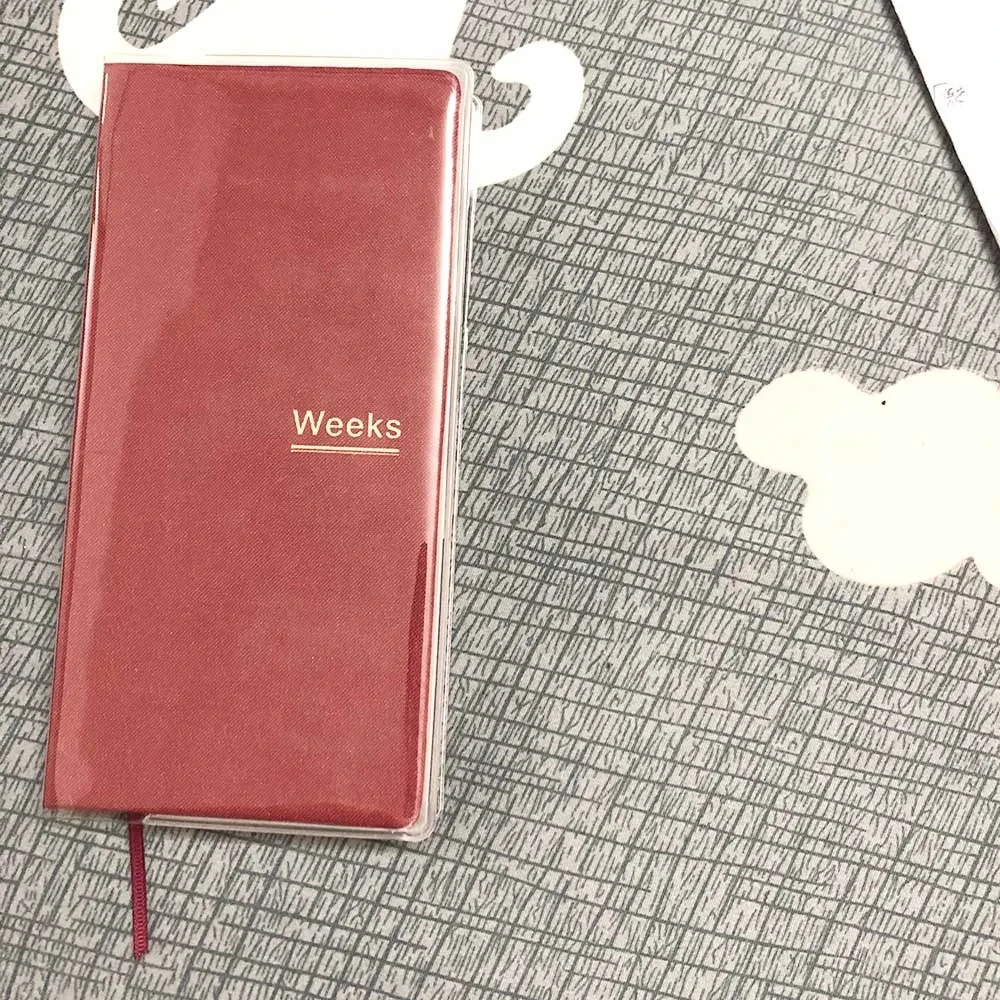 Transparent Protective Cover for Weekly Planner - Patterned Design Stationery Accessory