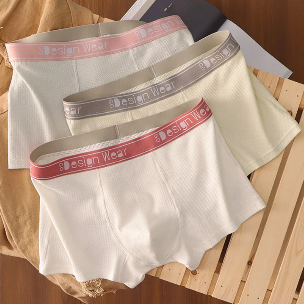 

2023 Mens Swimming Trunks Mid-rise Shorts U Convex Pouch Boxer Briefs Underwear Cotton Breathable Underpants Pouch Panties