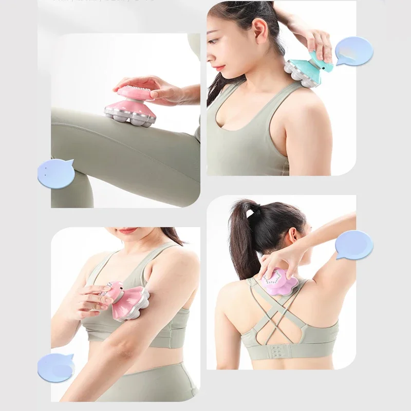 Portable Electric Neck Head Massager Rechargeable Vibration Kneading Body Massager Pain Relief Device Masajeador Electrico