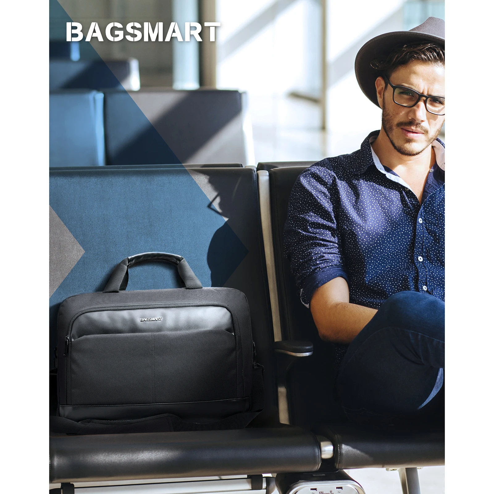 Bagsmart-maleta de Couro para Homens Bolsa para Laptop Macbook Air Pro 17.3 Trabalho Negócios Notebook Case Bolsa de Ombro Bolsa Crossbody - Imagem 6